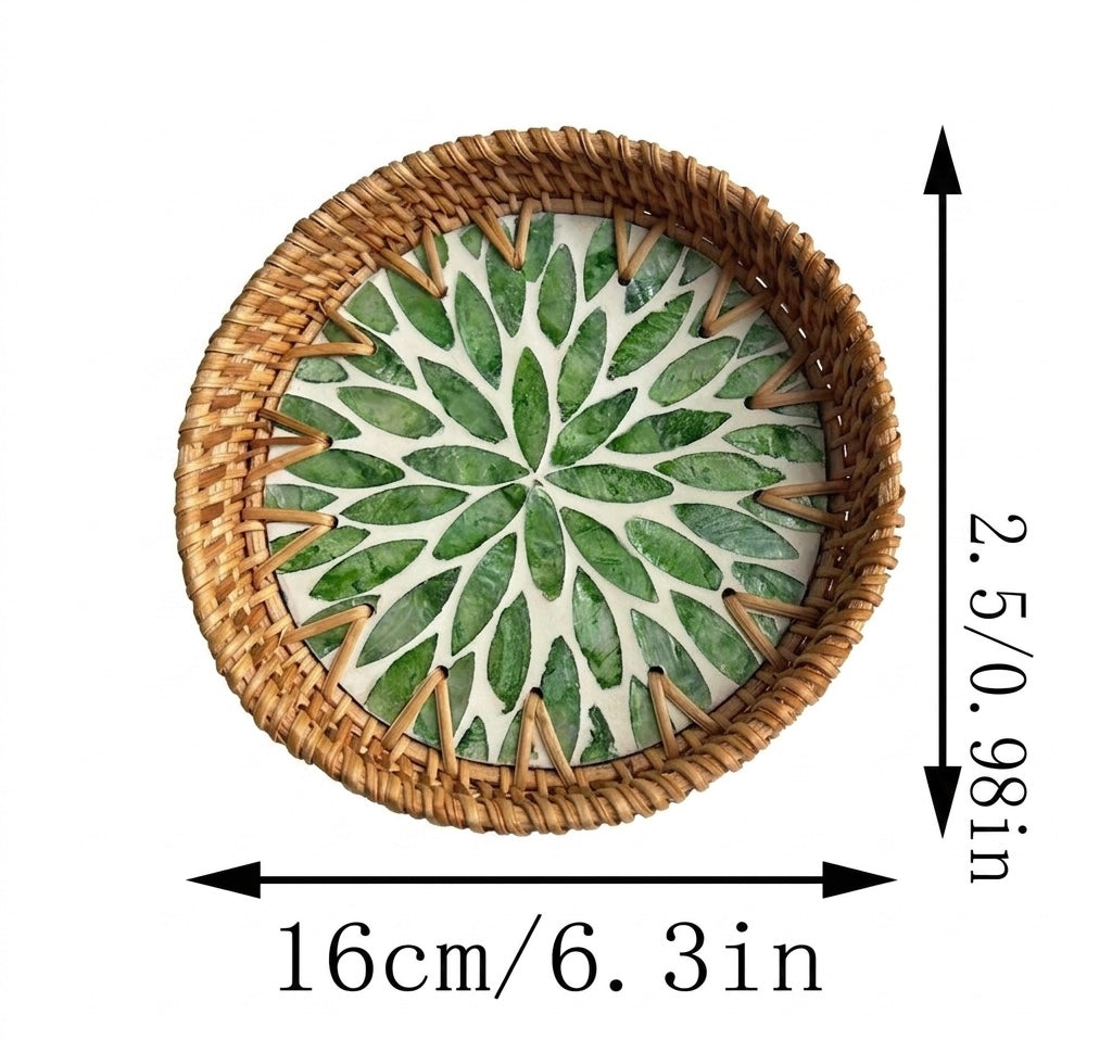 Hand-woven Rattan Trays-Round(3 sizes)