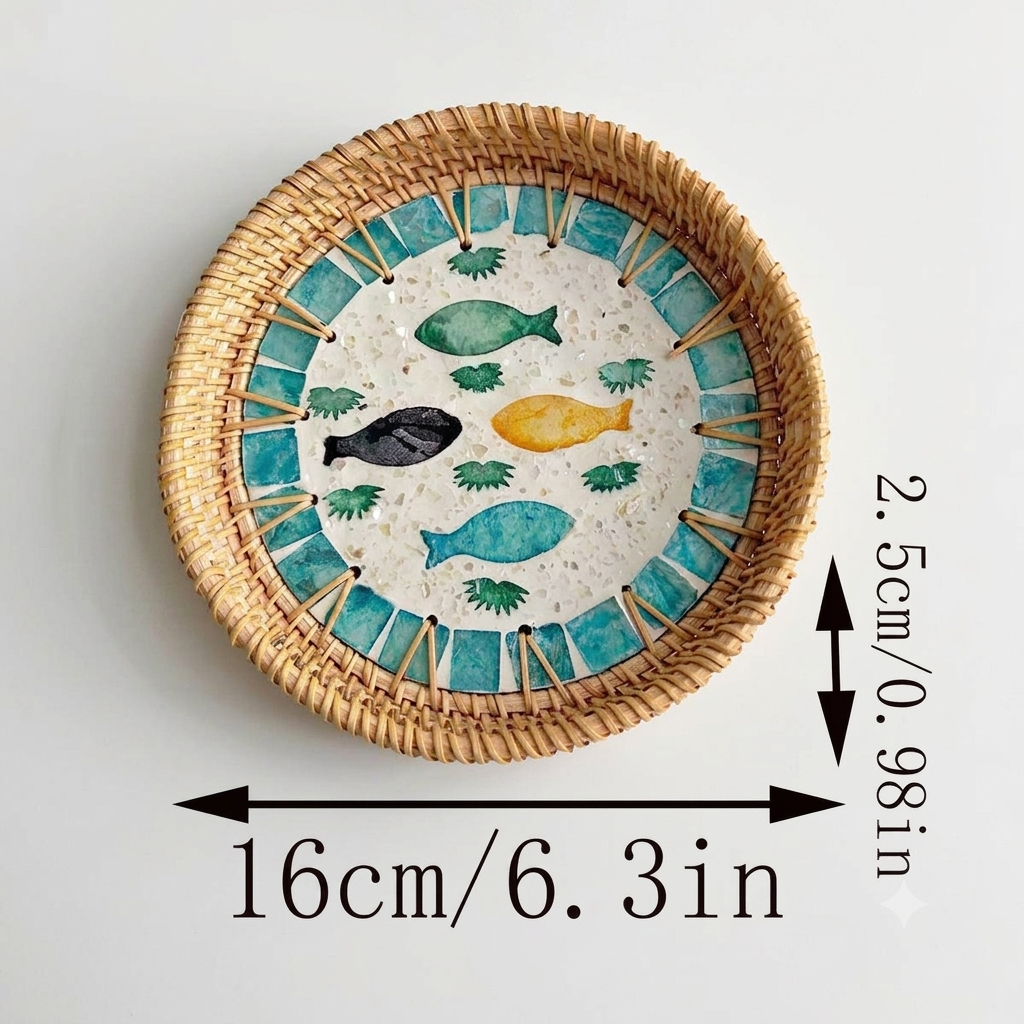 Hand-woven Rattan Trays-Round(3 sizes)