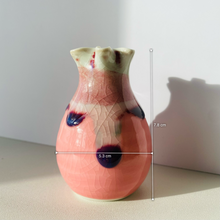 Handmade Pink Crackled Glaze Vases