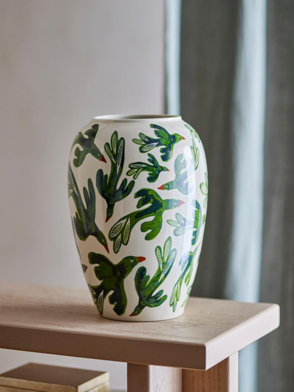Birdliva Vase, Multi, Stoneware
