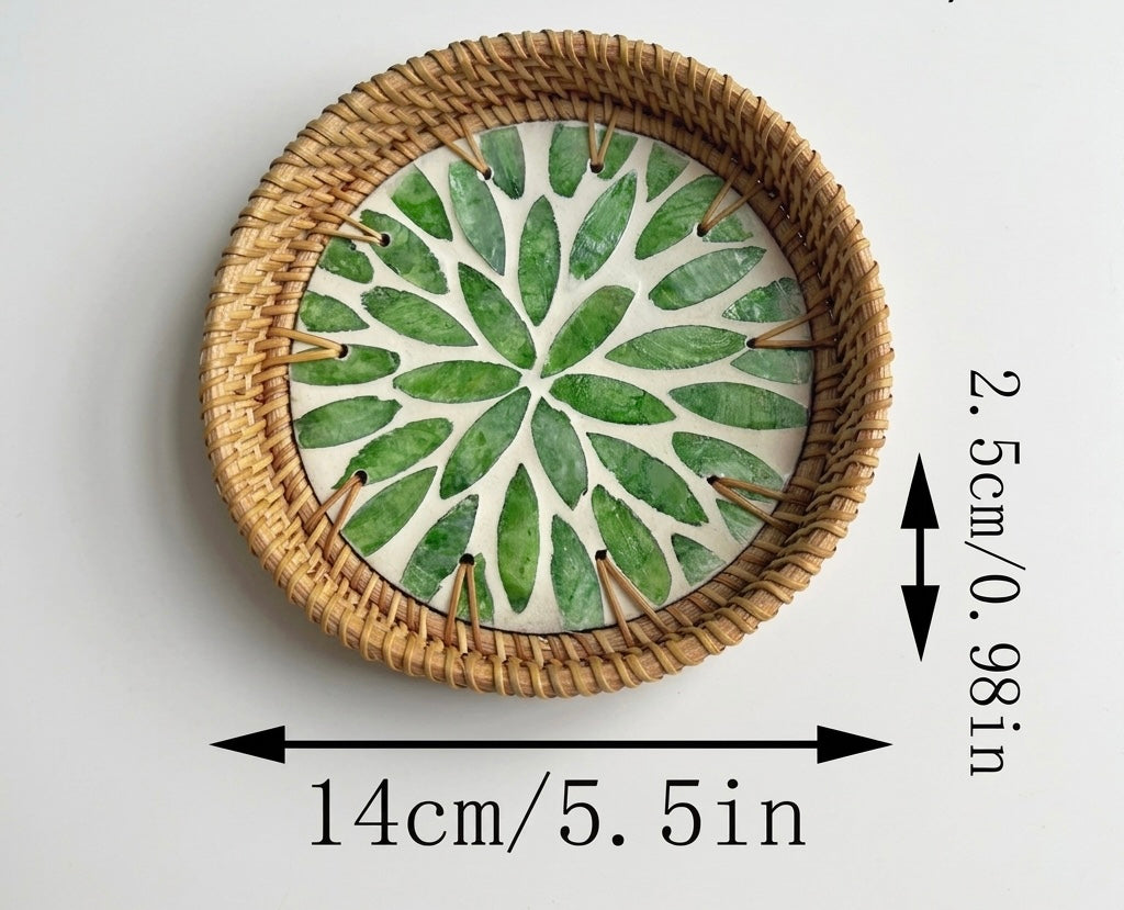 Hand-woven Rattan Trays-Round(3 sizes)