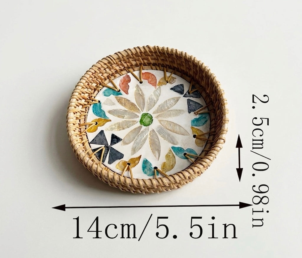 Hand-woven Rattan Trays-Round(3 sizes)