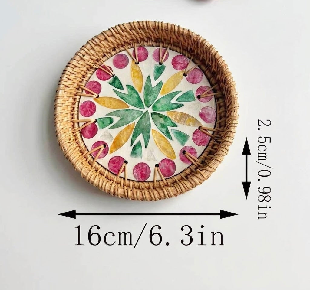 Hand-woven Rattan Trays-Round(3 sizes)