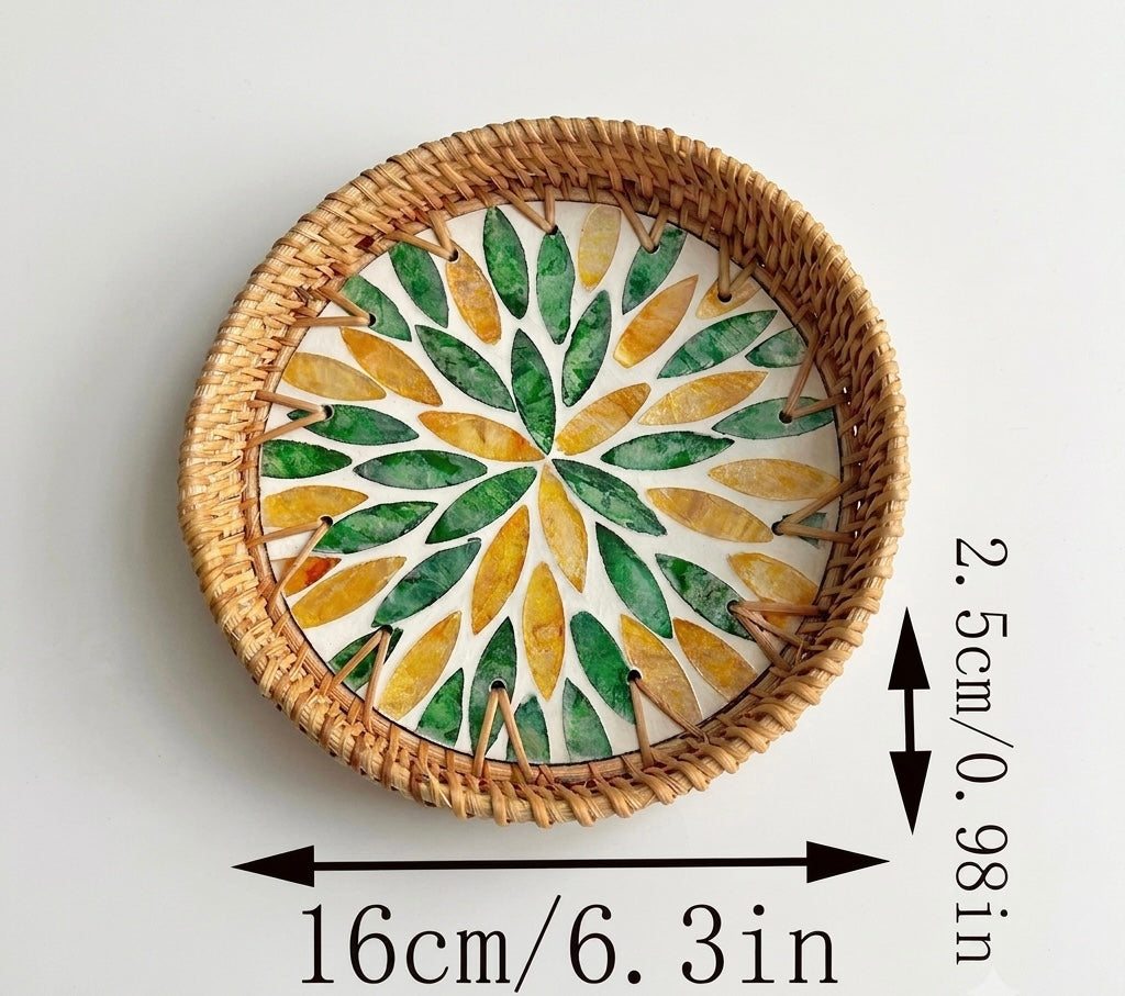 Hand-woven Rattan Trays-Round(3 sizes)