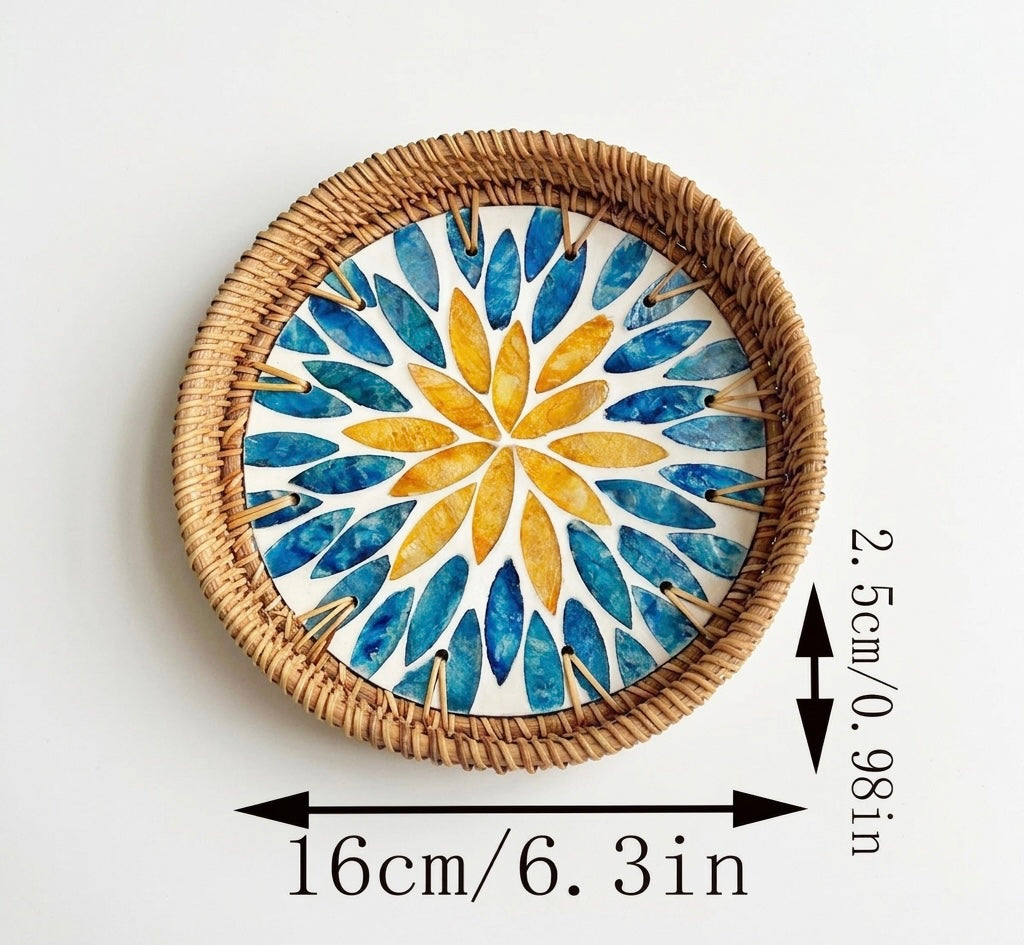 Hand-woven Rattan Trays-Round(3 sizes)