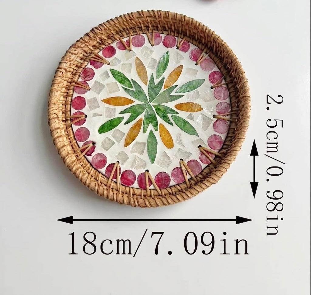 Hand-woven Rattan Trays-Round(3 sizes)