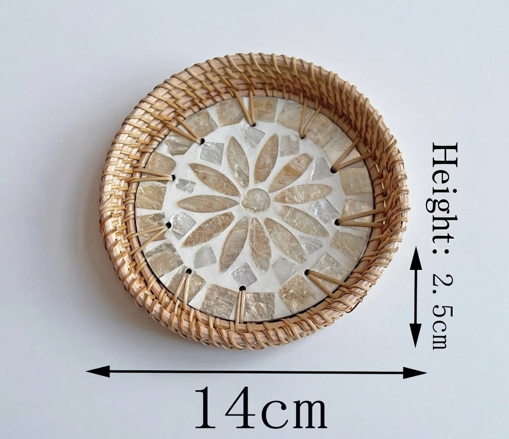 Hand-woven Rattan Trays-Round(3 sizes)
