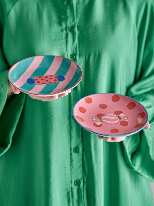 Caramella Plate, Rose, Stoneware