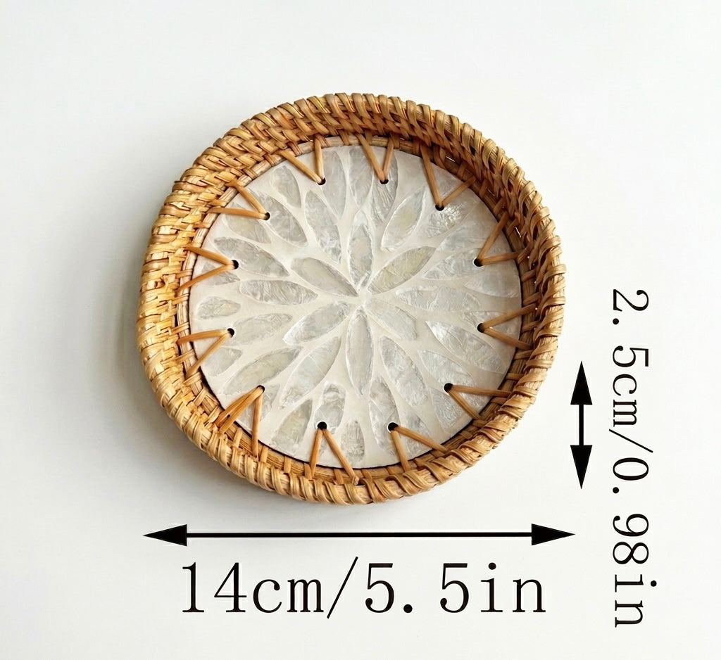Hand-woven Rattan Trays-Round(3 sizes)