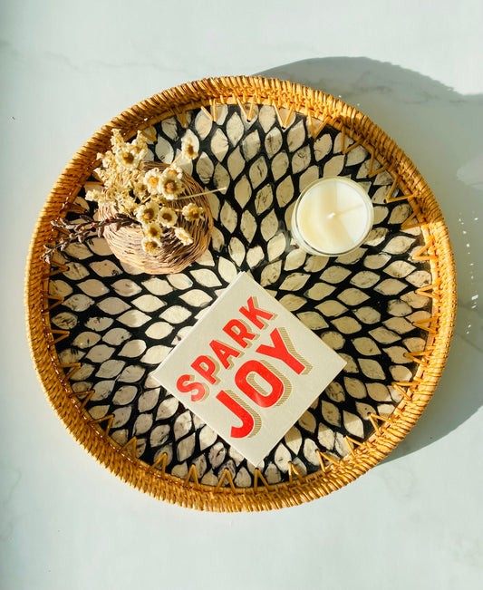 Handwoven Rattan Serving Tray