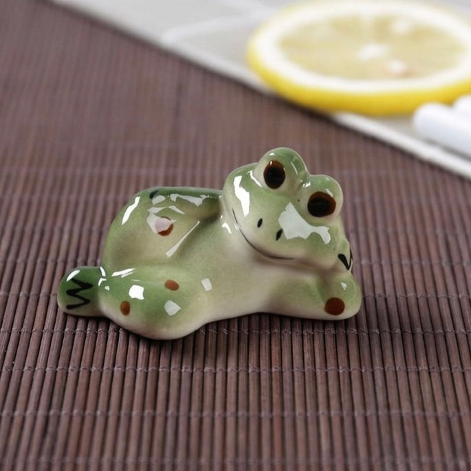 Ceramic Frog Chopstick Rest & Cutlery Holder