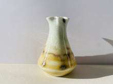 Handmade Pastel Yellow-Brown Glazed Little Vases