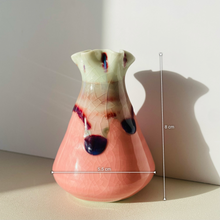 Handmade Pink Crackled Glaze Vases