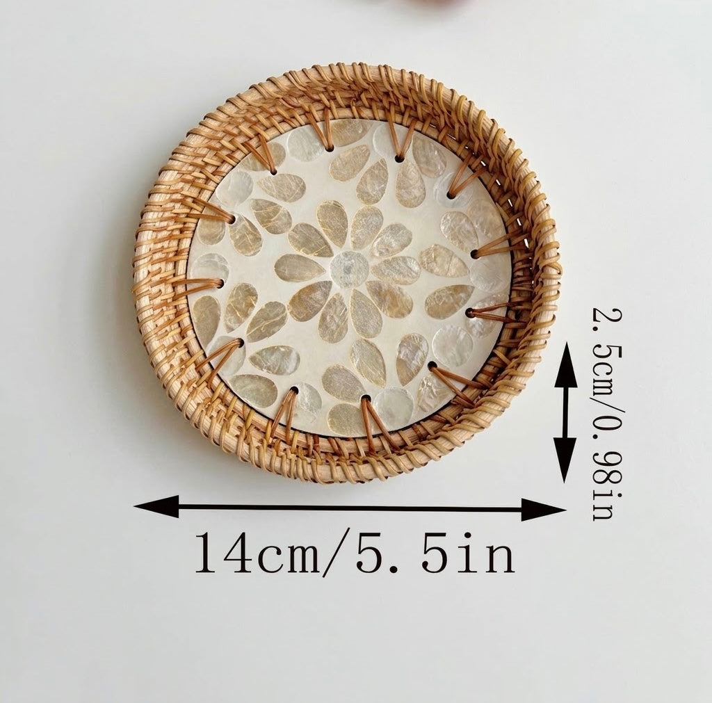 Hand-woven Rattan Trays-Round(3 sizes)