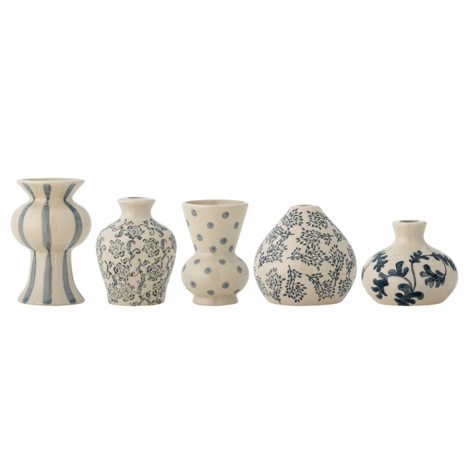 Quinto Vase, Blue, Stoneware