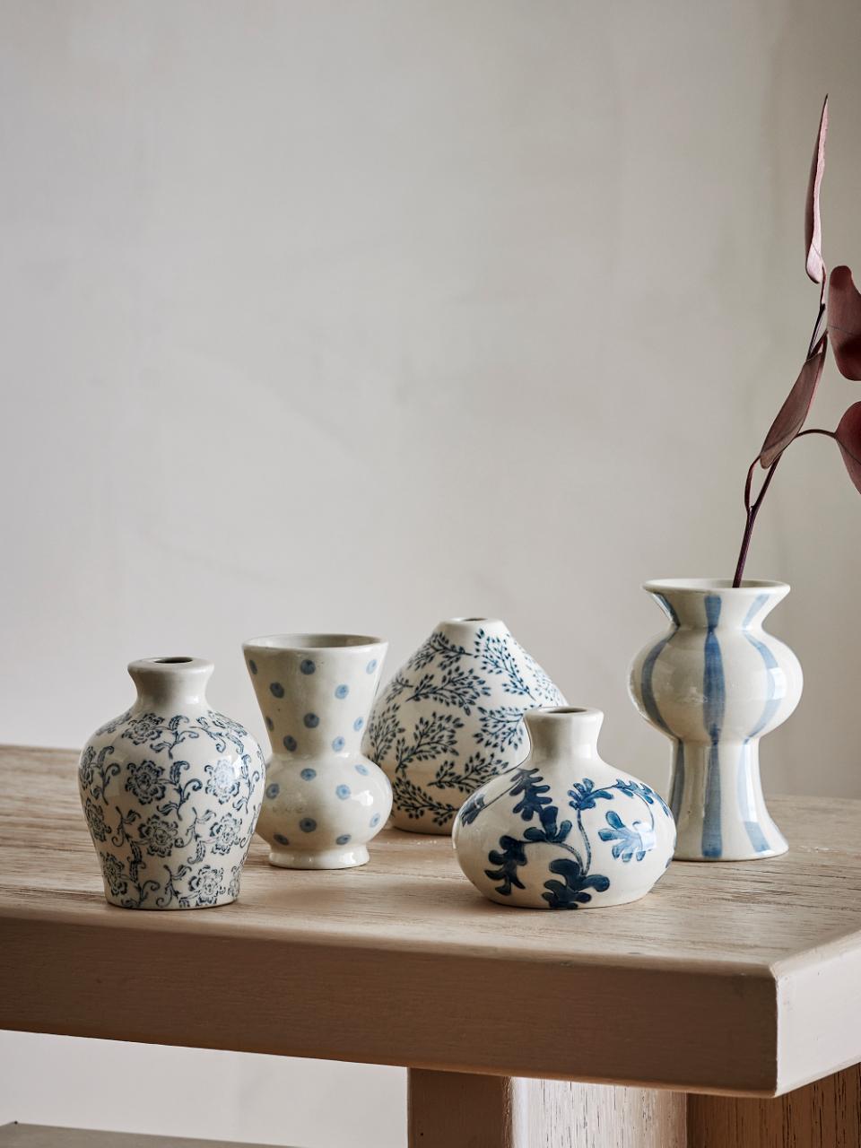 Quinto Vase, Blue, Stoneware