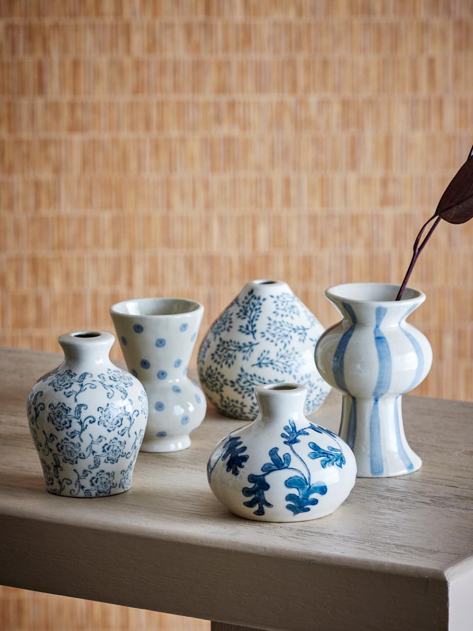 Quinto Vase, Blue, Stoneware
