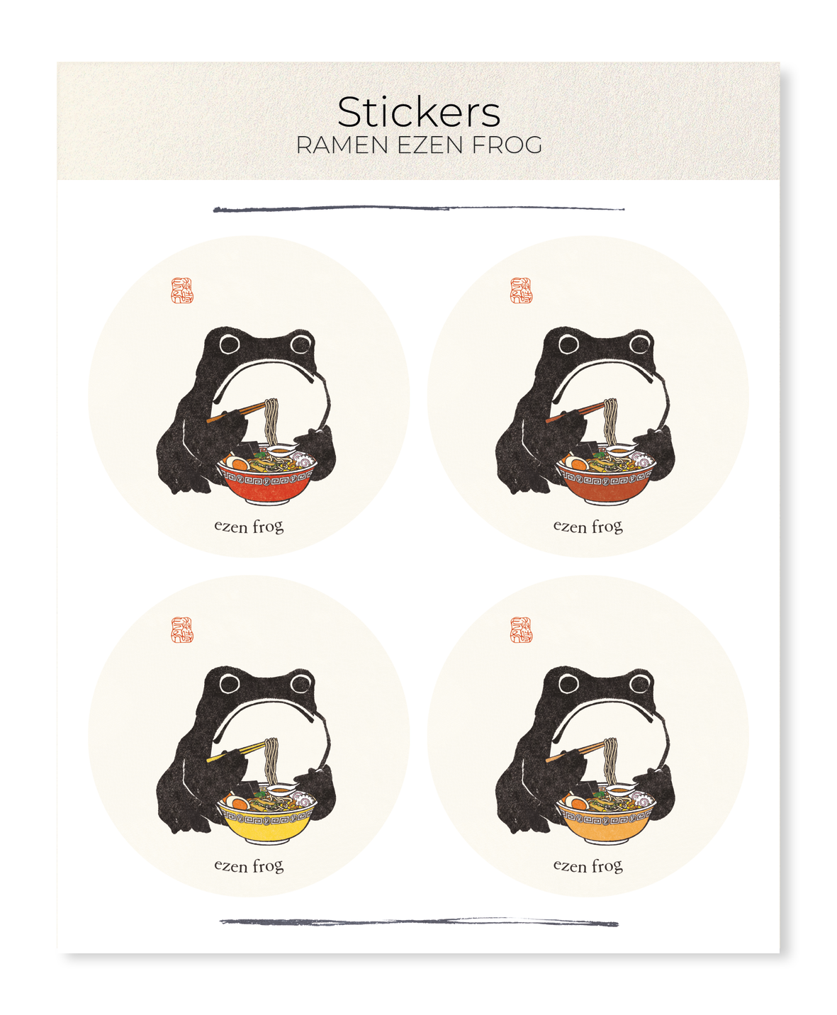 RAMEN EZEN FROG: Sticker Set