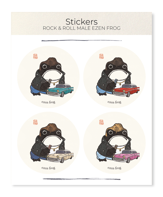 ROCK & ROLL MALE EZEN FROG: Sticker Set