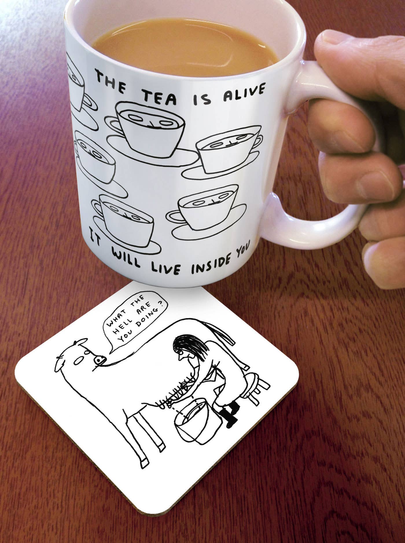 Funny Art Coaster By David Shrigley - What The Hell