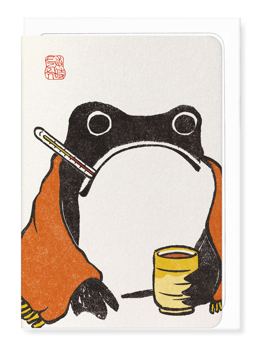 GET WELL SOON FROG: Japanese Greeting Card