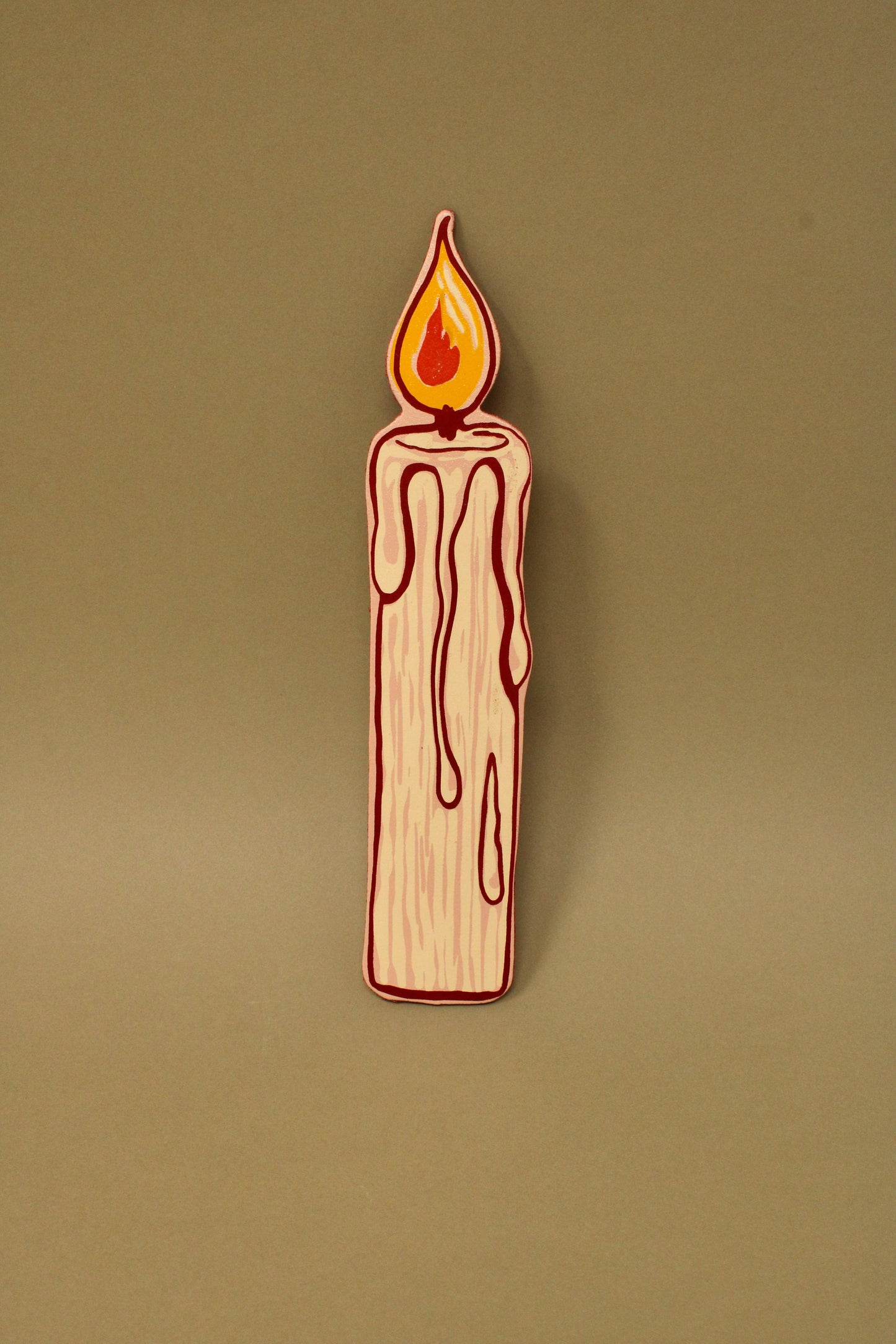 Candle Leather Bookmark