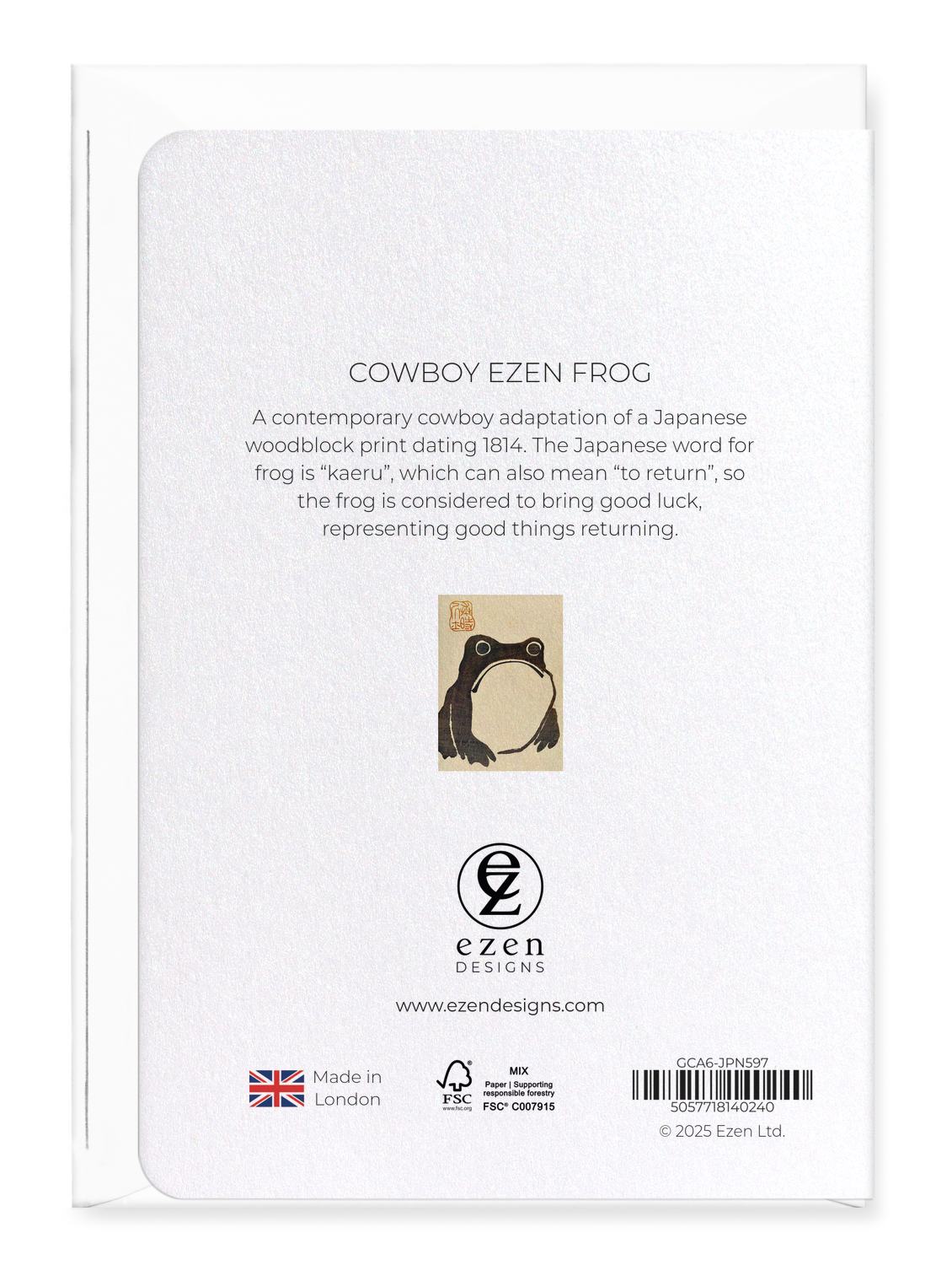 COWBOY EZEN FROG: Greeting Card