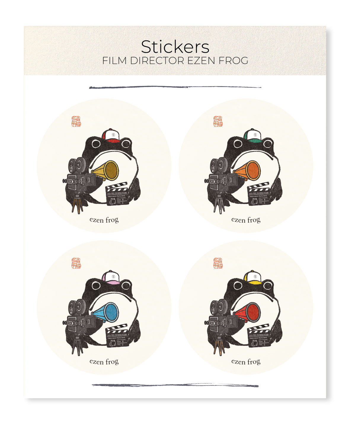 FILM DIRECTOR EZEN FROG: Sticker Set