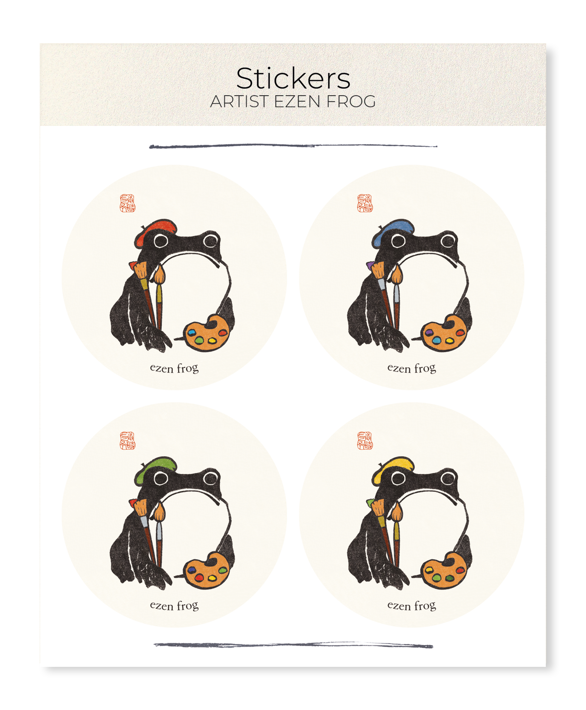 ARTIST EZEN FROG: Sticker Set