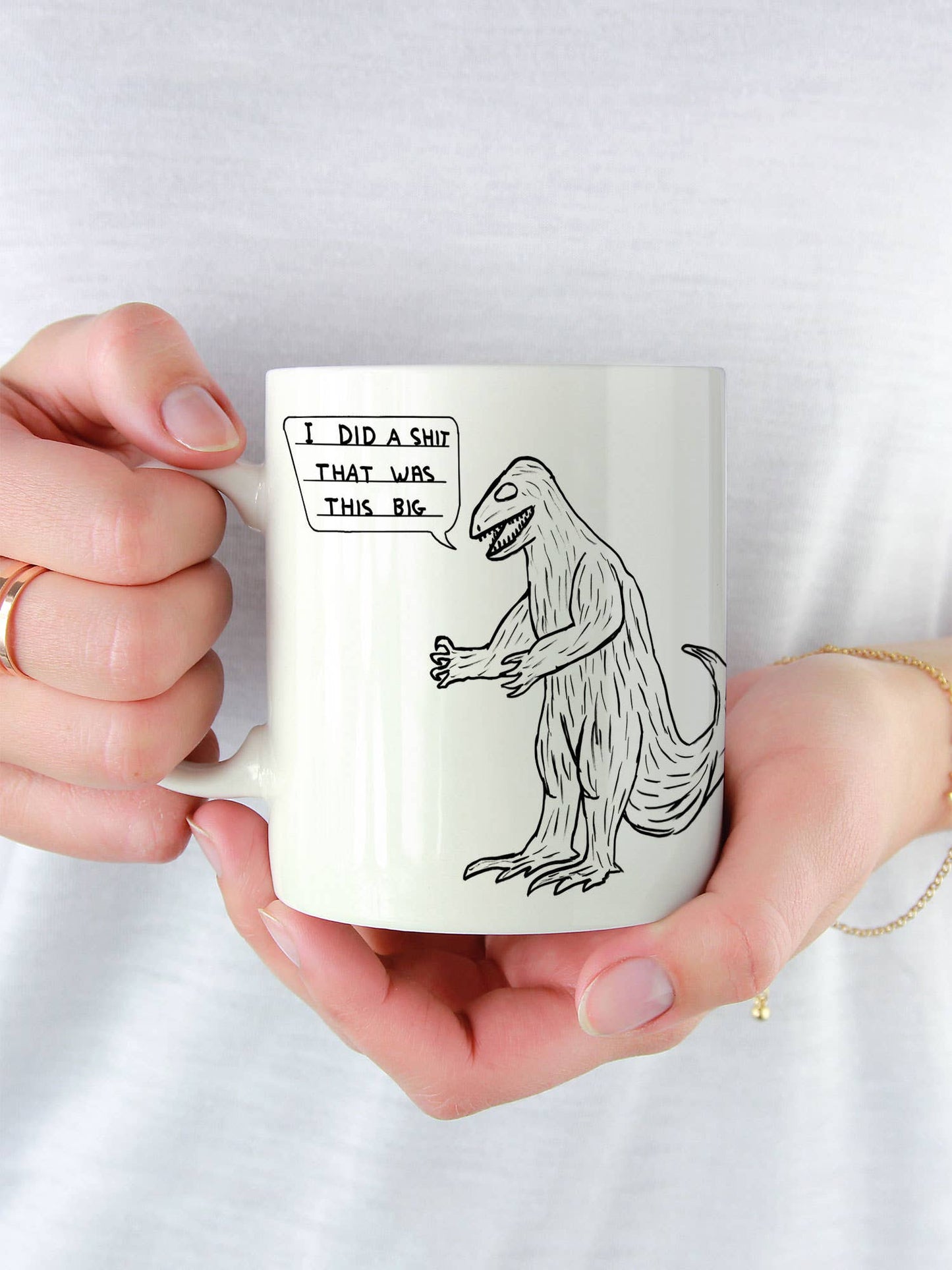 David Shrigley Mug Dinosaur Shit