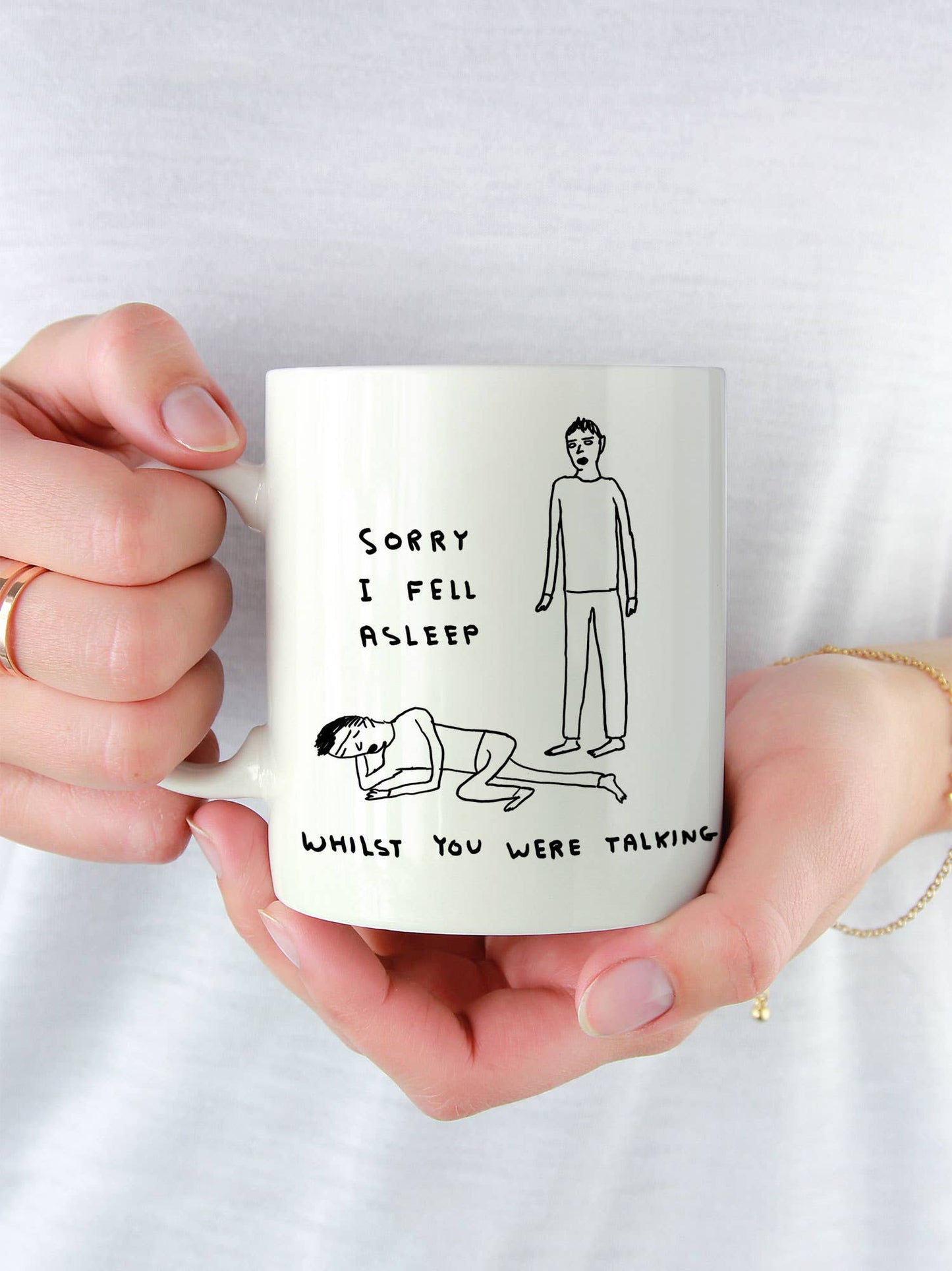 David Shrigley Mug Fell Asleep Talking