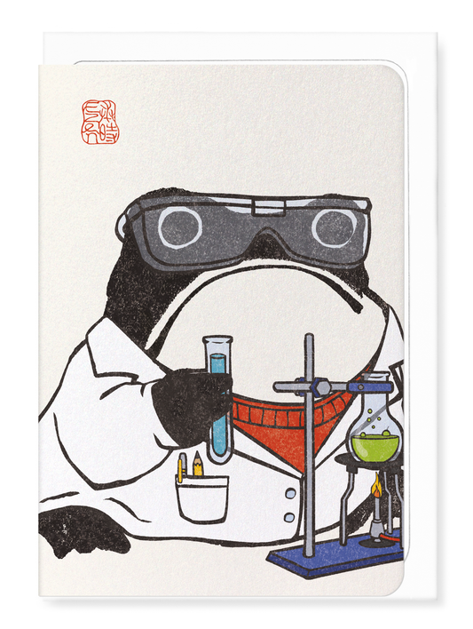 SCIENTIST EZEN FROG: Greeting Card