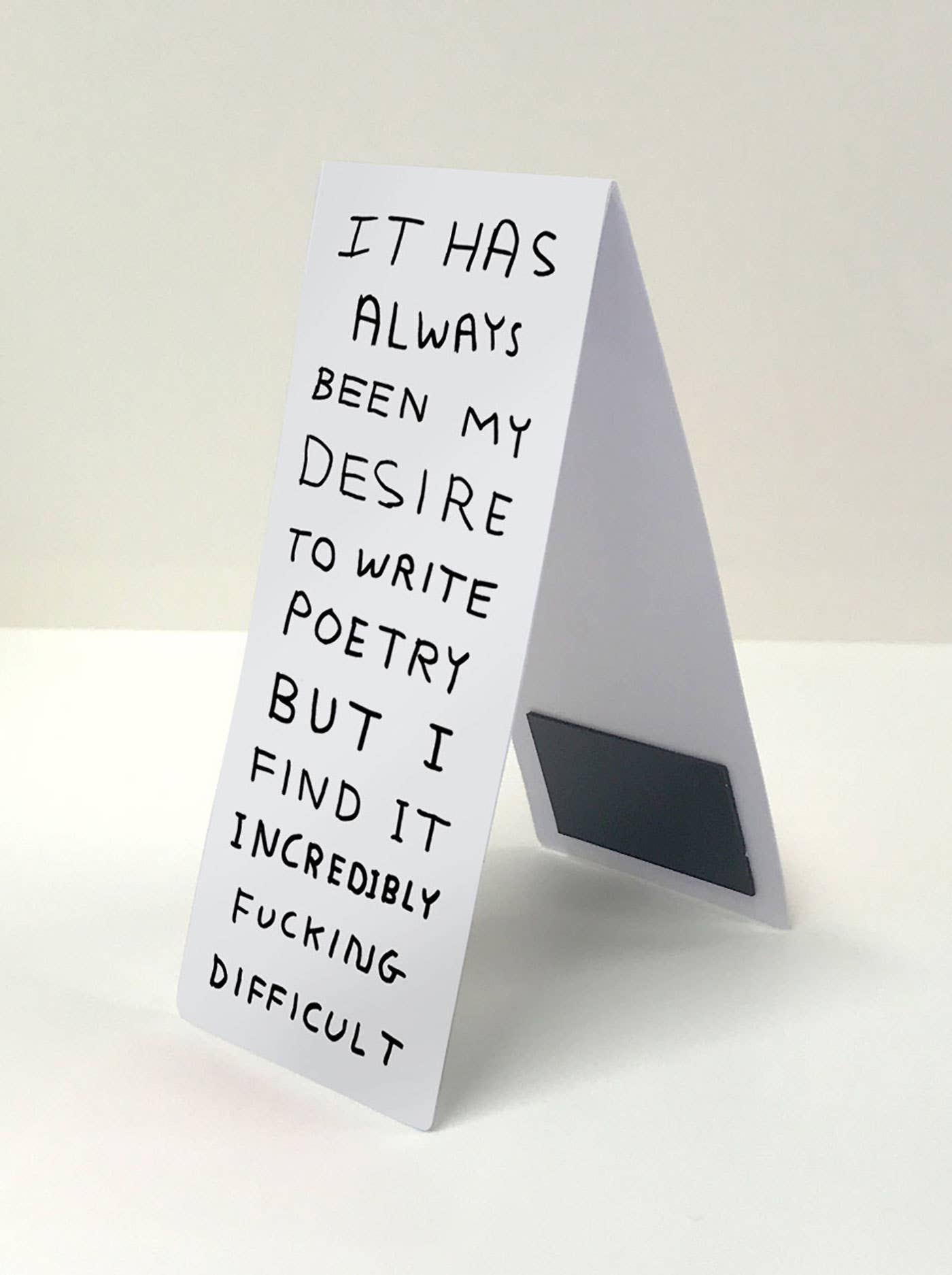 David Shrigley Magnetic Bookmark Write Poetry