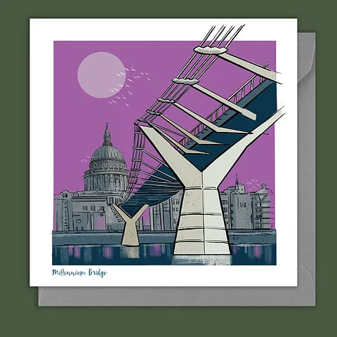 London Milennium Bridge Blank Card