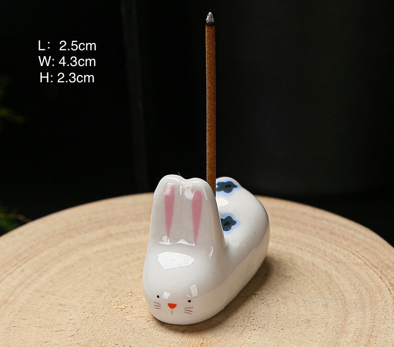 Bunny and Cat Incense Holder