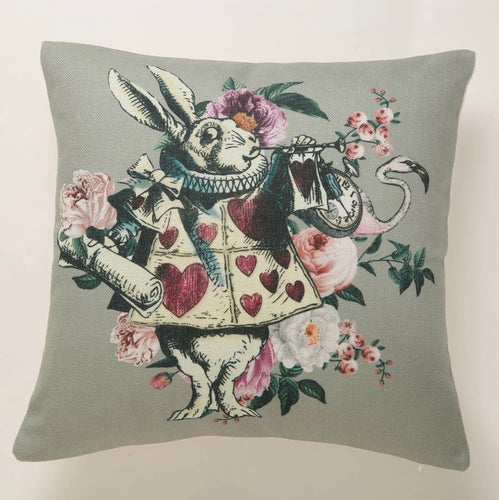Wonderland Rabbit Cushion Cover
