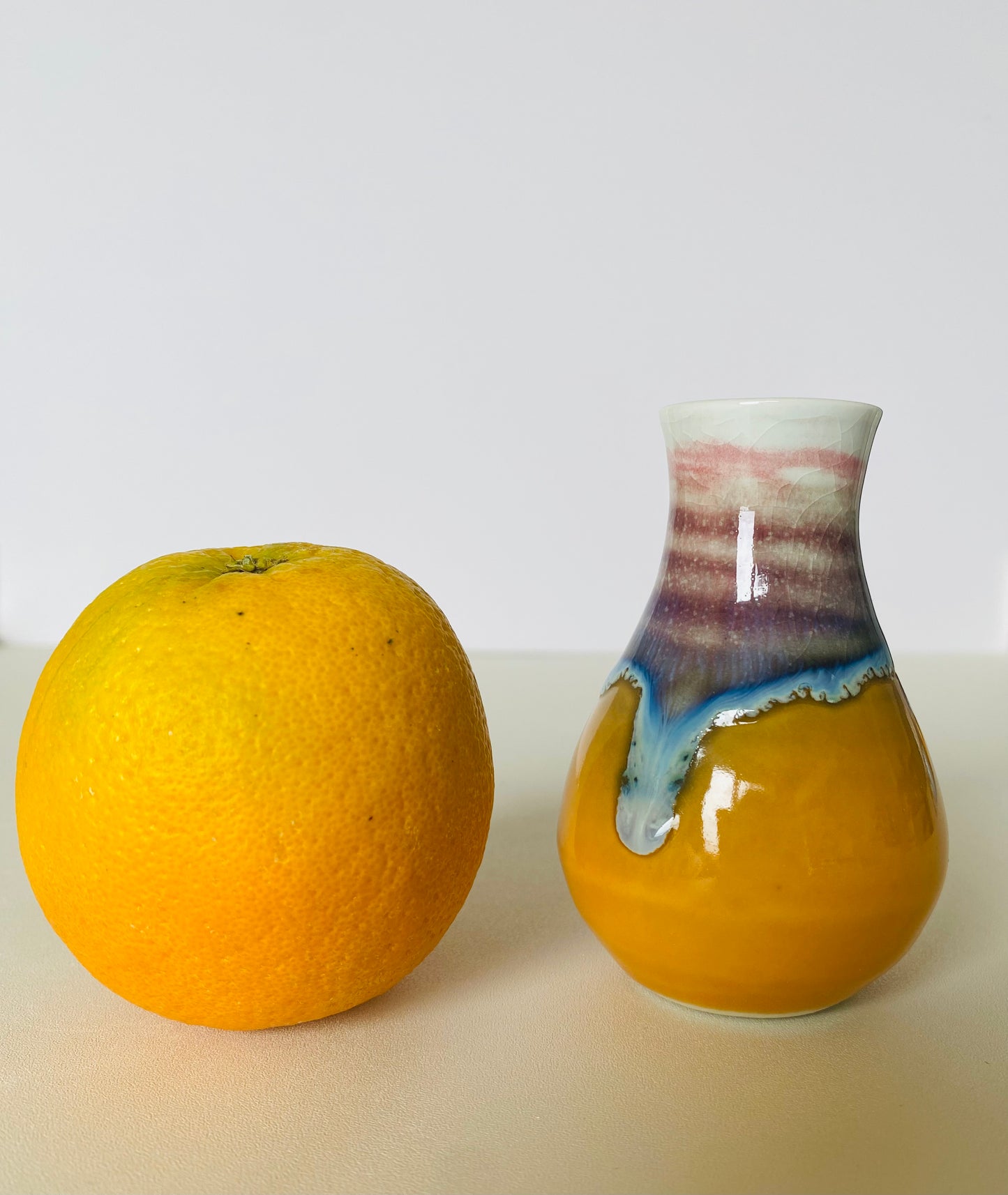 Handmade Orange Peel Colour Little Vases