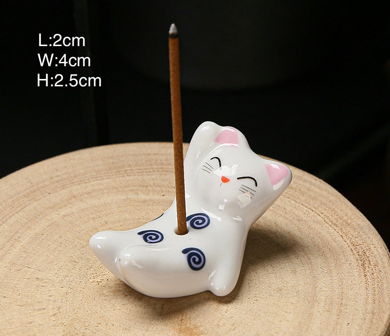 Bunny and Cat Incense Holder