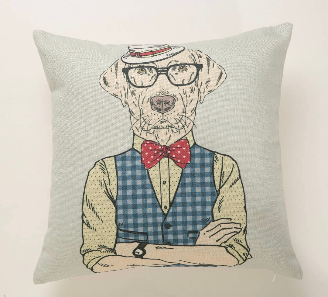 Dapper Labrador Cushion Cover