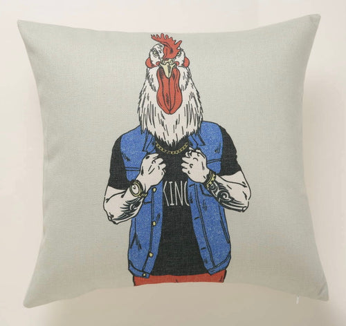 Rebel Rooster Cushion Cover