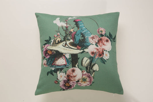 Alice in Wonderland Cushion Cover-Caterpillar