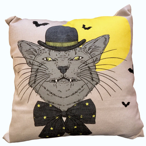 Vampire Cat Cushion Cover