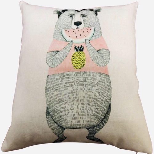 Forest Friends Bear Cushion Cover