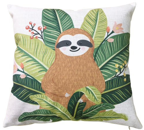 Leafy Sloth Cushion Cover