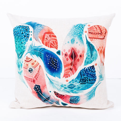 Feathers Heart Cushion Cover