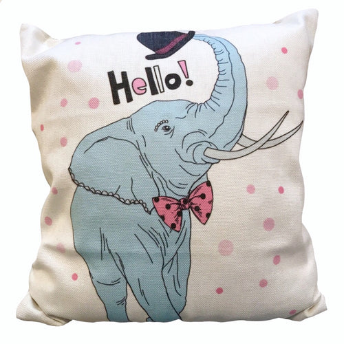 Hello Elephant Cushion Cover