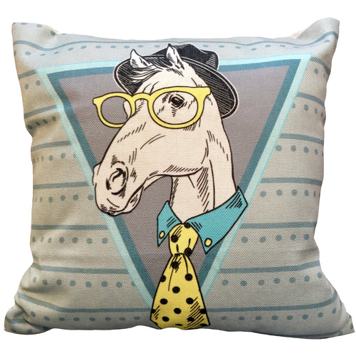 Hipster Horse Cushion Cover