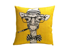Yellow Giraffe Cushion Cover