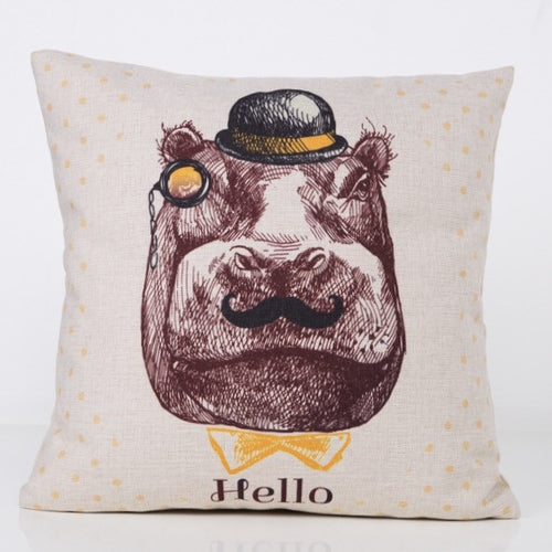 Hello Hippo Cushion Cover