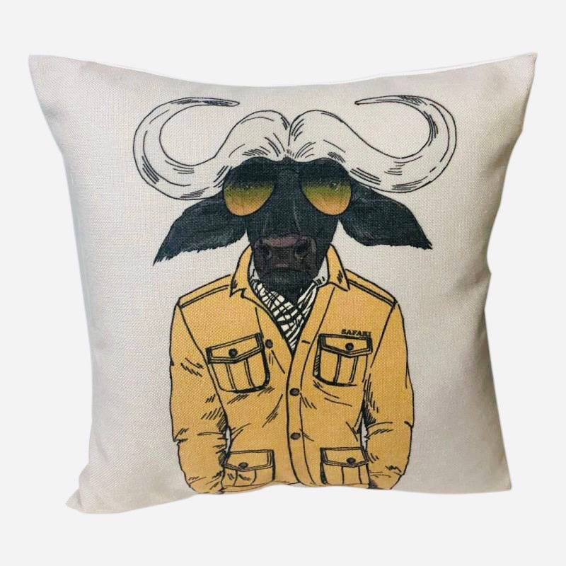 Buffalo in Safari Cushion Cover